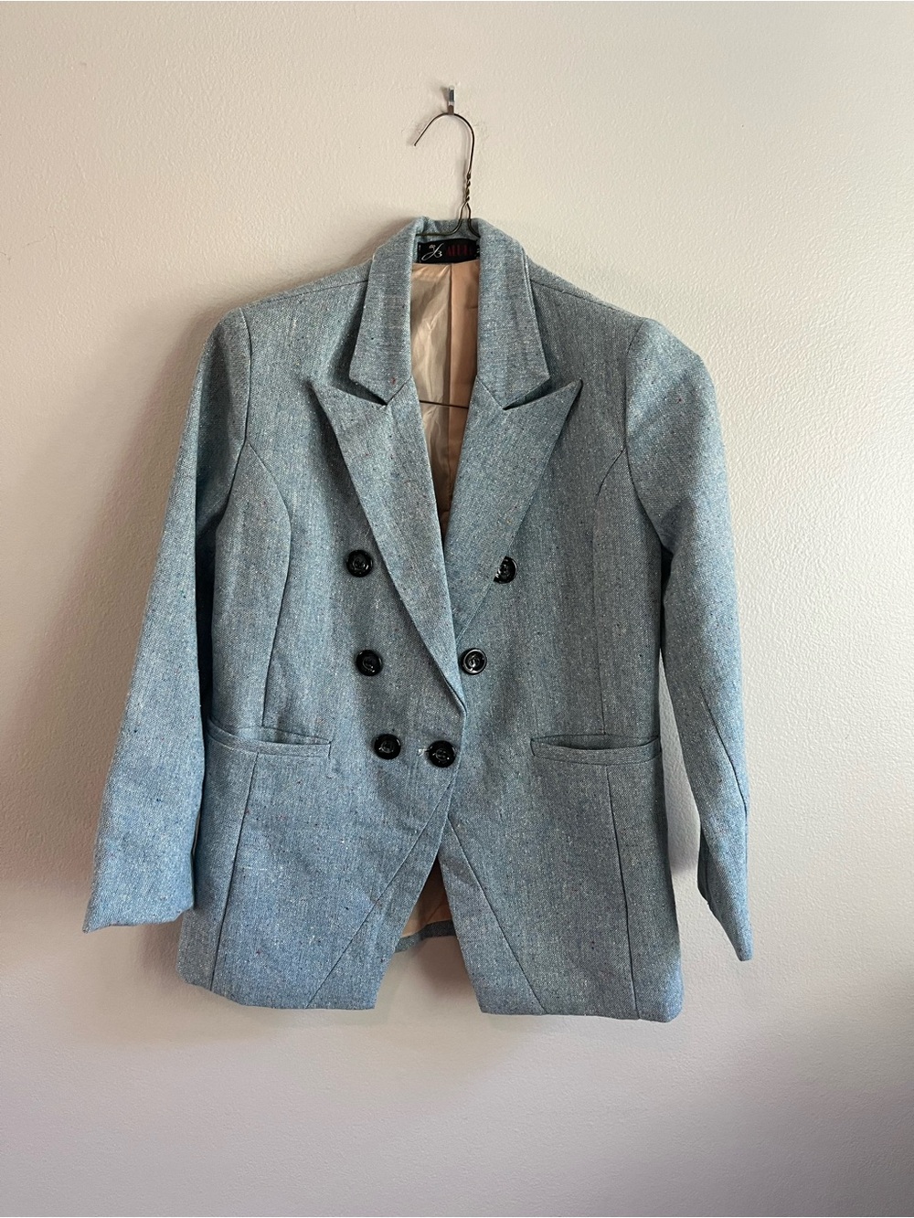 JG Albie Blue Confetti Fleck Double Breasted Blazer